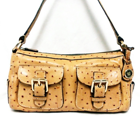 Dooney & Bourke Handbags - Dooney & Bourke Tan Leather Ostrich Handbag